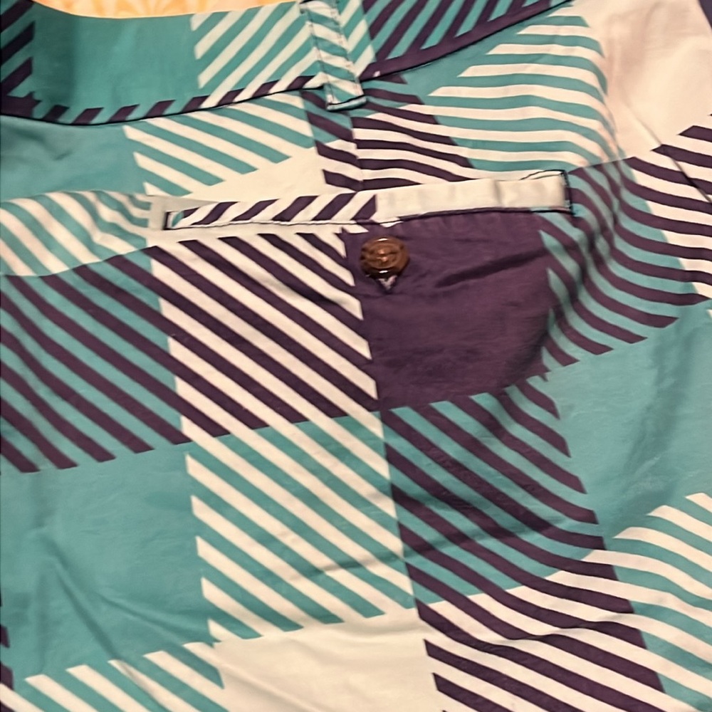 Loudmouth Blue and White Shorts Dynamic Plaid Design - Picture 6 of 6